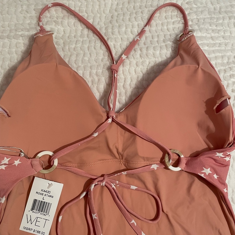 WET Swimwear | Aria One Piece Swimsuit in Rose Stars | Women’s Swimsuit | NWT - Picture 8 of 16
